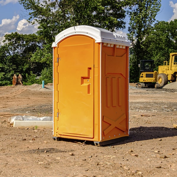 how often are the portable restrooms cleaned and serviced during a rental period in Northfield VT